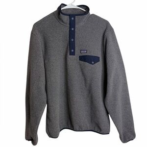 Patagonia Kids Synchilla Snap-T Gray Fleece Pullover Youth XXL 16–18